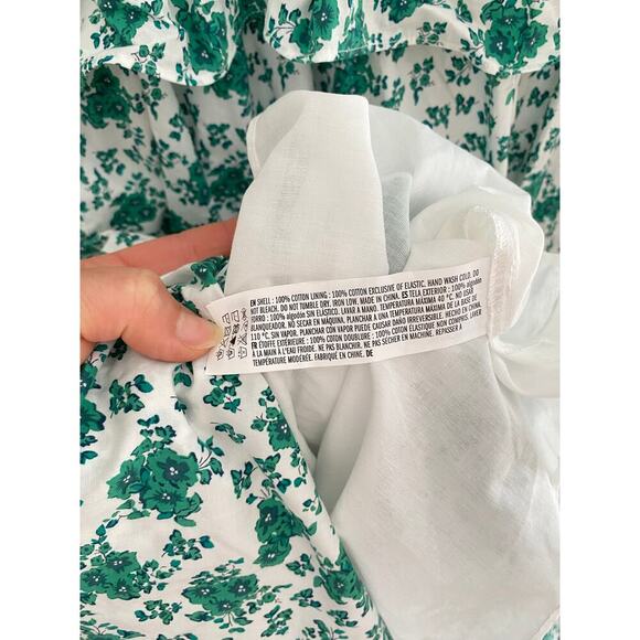 Tuckernuck Hyacinth House Green Floral Irenea Midi Dress Puff Sleeve Button Down - Picture 9 of 9